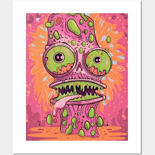 Psychedelic Comic Monster Posters and Art